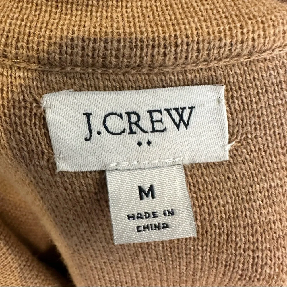 J. Crew Camel cotton knit Single-Button Notch Lapel Blazer